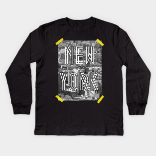 New York photo sticker or print? Kids Long Sleeve T-Shirt